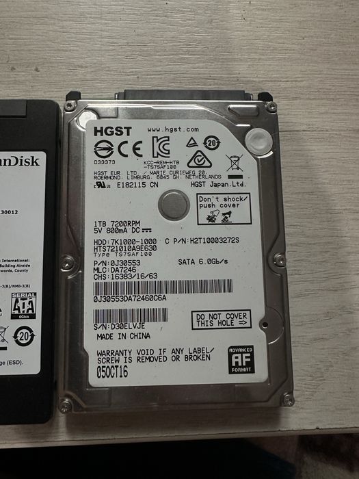 M2 SSD 256gb, HDD 1TB, SSD 120gb Sata