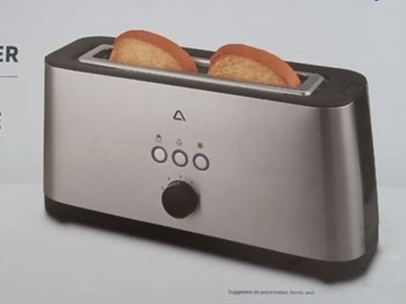 Toaster sliminox 2 felii