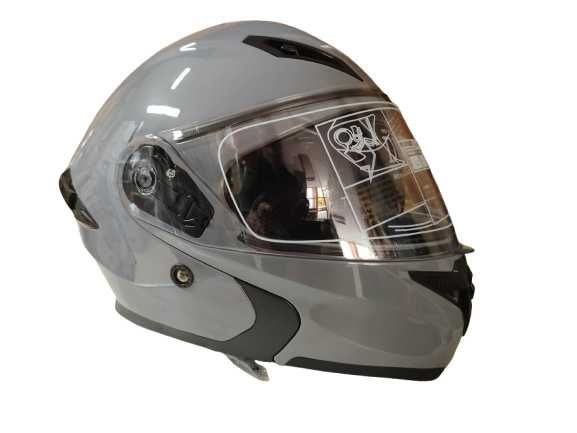 Каска за Мотор Сив лак Лукс Модуларна -979