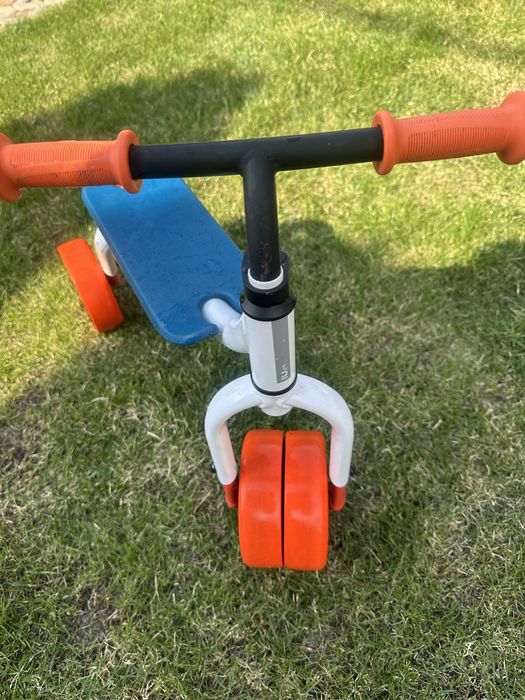 Bicicletă , tricicleta fără pedale 2 în 1 Alb-Portocaliu Copii