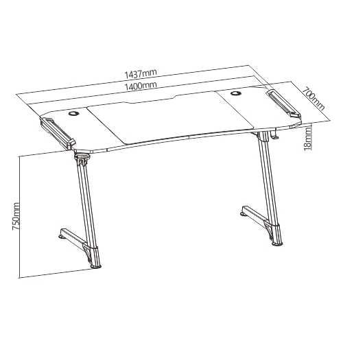 Стол Игровой LUMI GMD04-2 Brateck