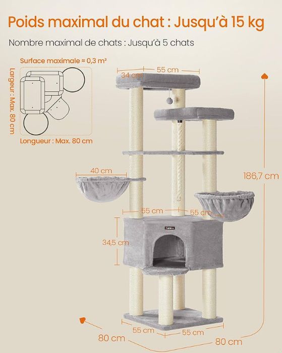 Голямо котешко дърво Мейн Куун Feandrea