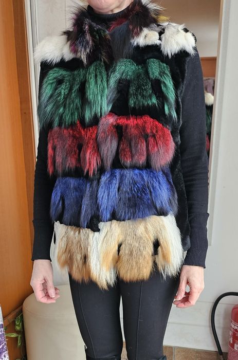 Дамски елек от естествен косъм