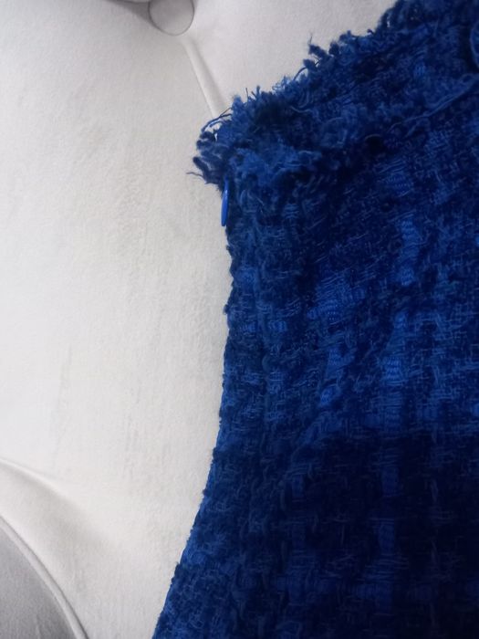 Sarafan Zara albastru din tweed mărimea XS Zara nou cu etichetă
