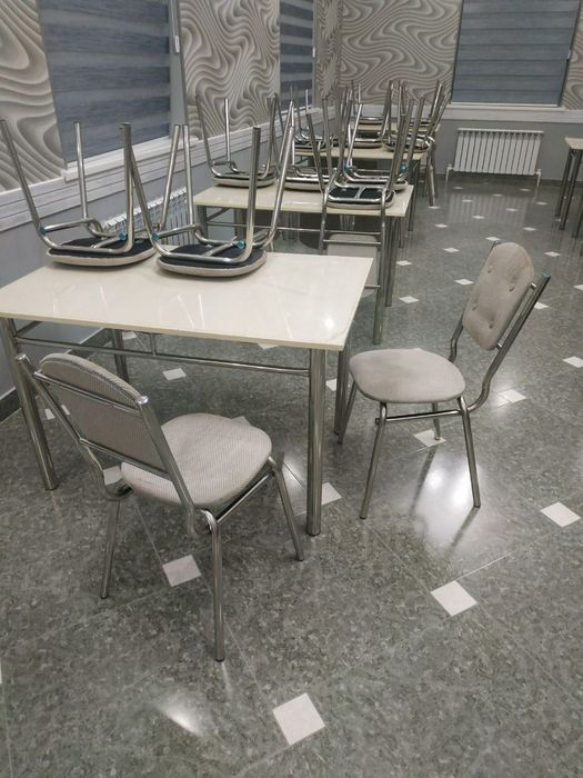 стол и стул  из нержавейки на заказ