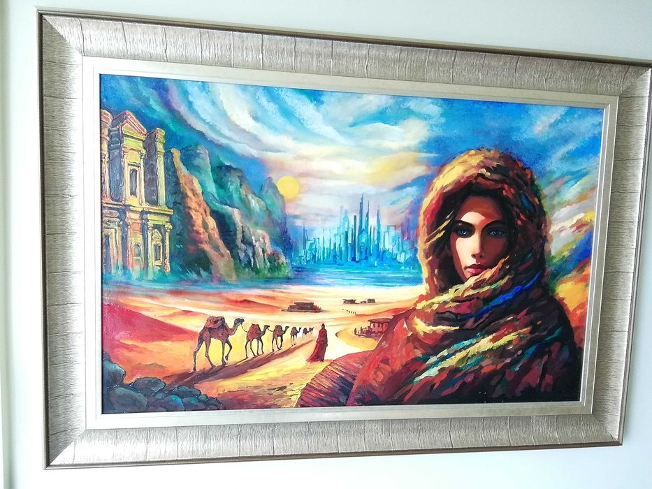 Прекрасна картина - масло, 133см/93см с  рамката