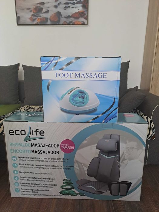 Fotoliu[pelerină] pentru masaj și aparat pentru reflexoterapie