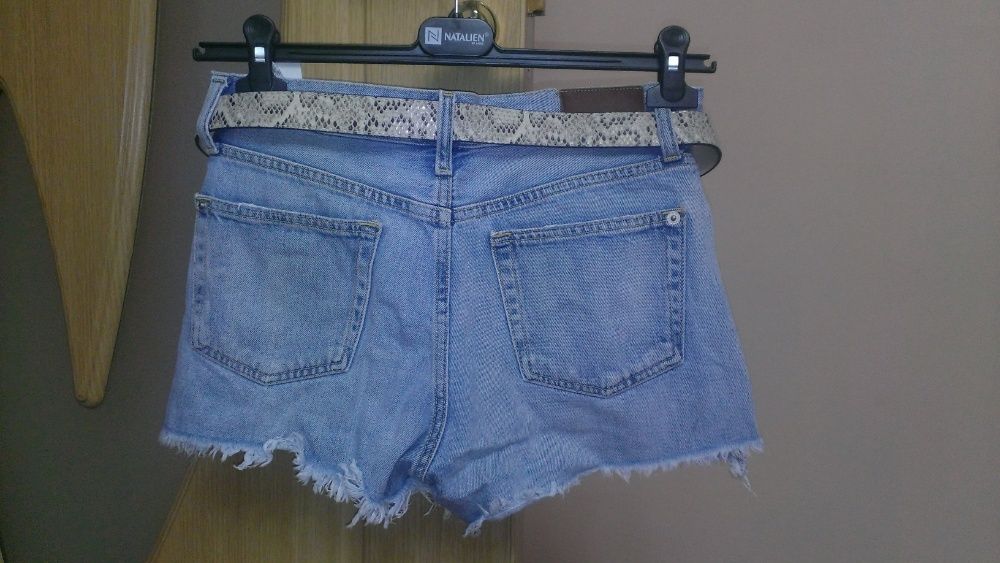 pantaloni dama scurti din blugi , mango