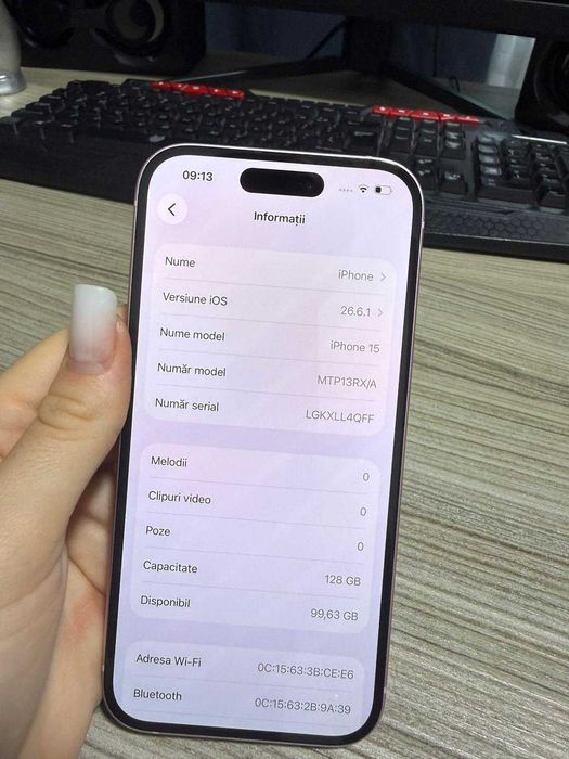 Vand iphone 15, 128 gb