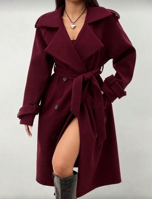 Бордо зимно палто