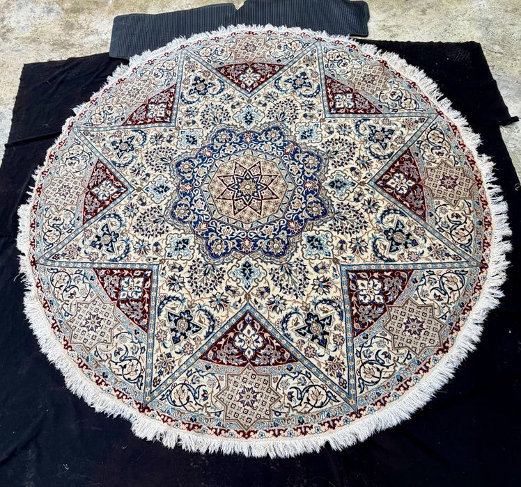 Ръчно Тъкан Оригинален Персийски Коприна и ВълнаКилим (Nain)