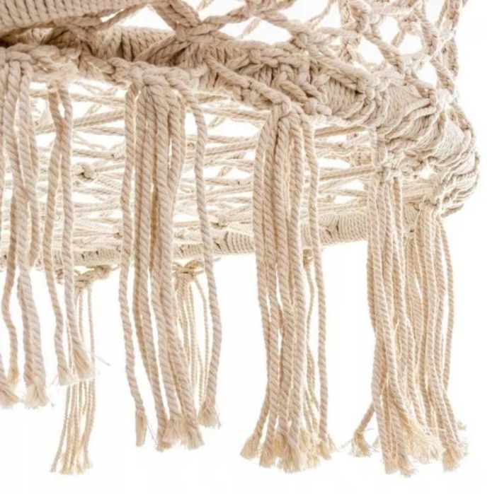 Луксозна Двойна бежова градинска люлка за двама с възглавница