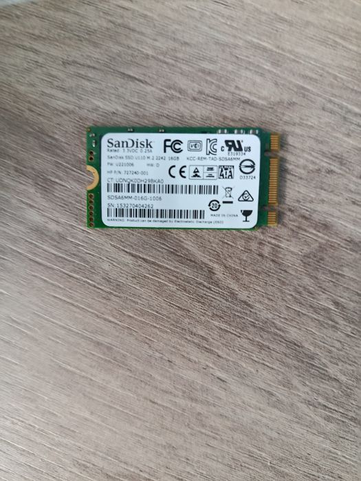 Ssd M.2 Sandisk 16gb