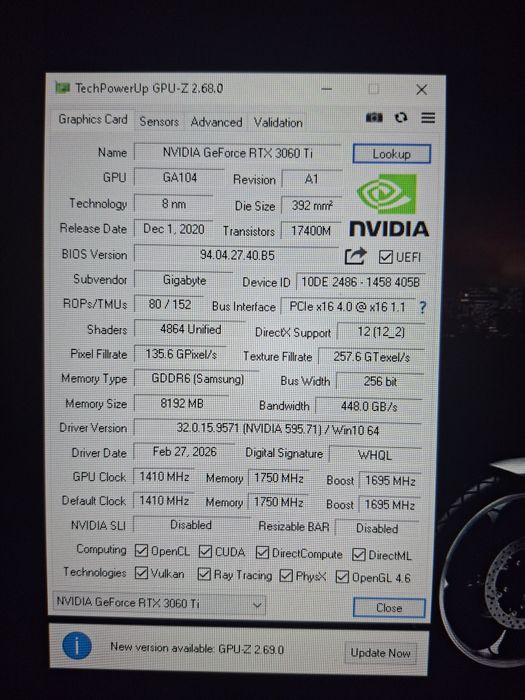3060Ti Gigabyte Eagle 8Gb