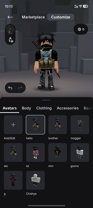 Продается аккаунт Roblox.