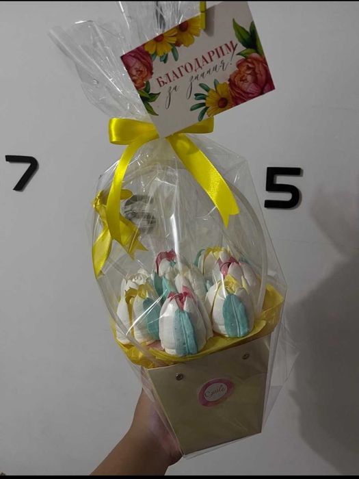 Зефирные букеты на 1сентября