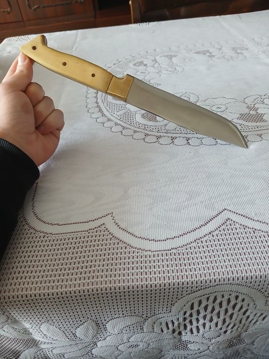 Касапски ловен нож дръжка чемшир