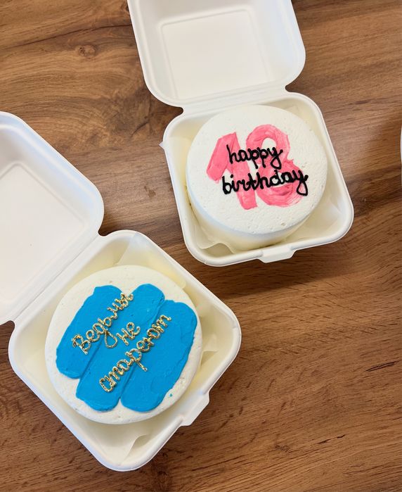 Бенто торты набор с капкейками