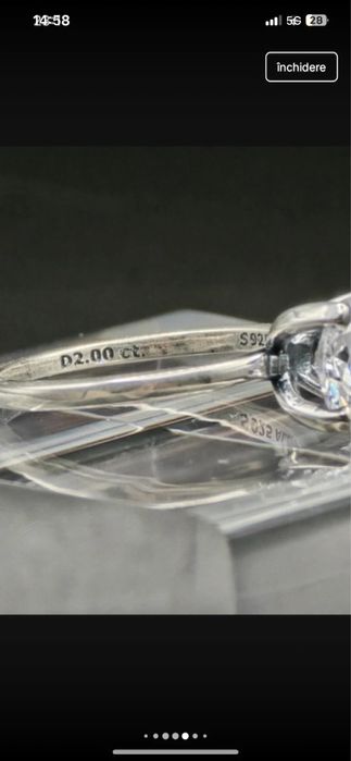 Inel Pandora cu piatra Moisanit D2.00ct