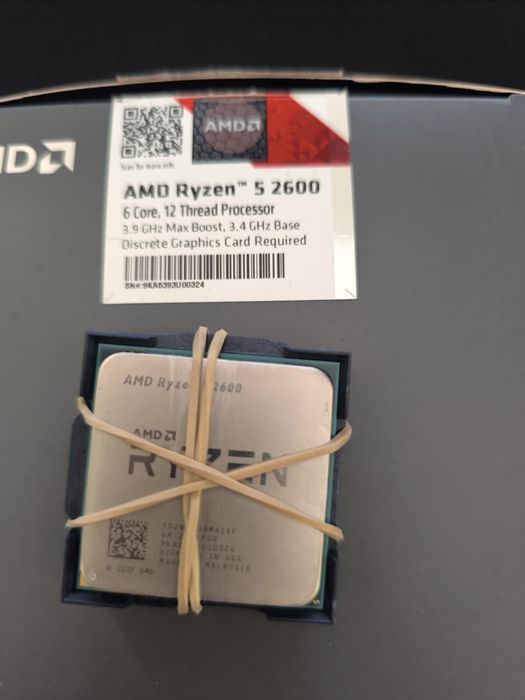 Процесор AMD Ryzen 5 2600 шестядрен 3.4/3.9GHz БЕЗ ОХЛАДИТЕЛ