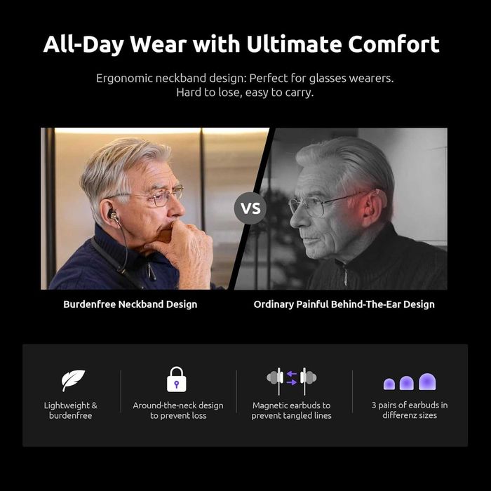 НОВ! HearPod Air Bluetooth шумопотискащо устройство, слухов апарат