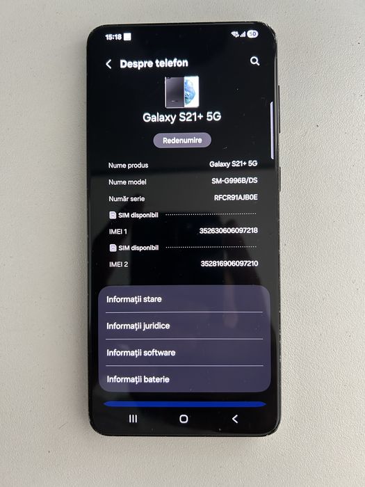 Telefon samsung S21 Plus 5G dual sim
