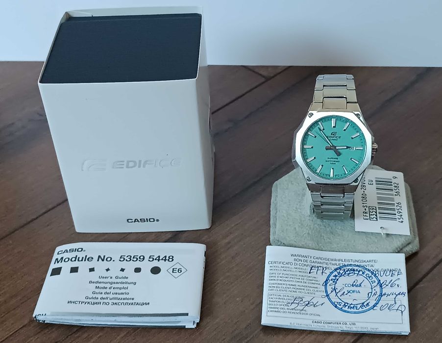 Нов часовник Casio Edifice EFR-S108D Tiffany