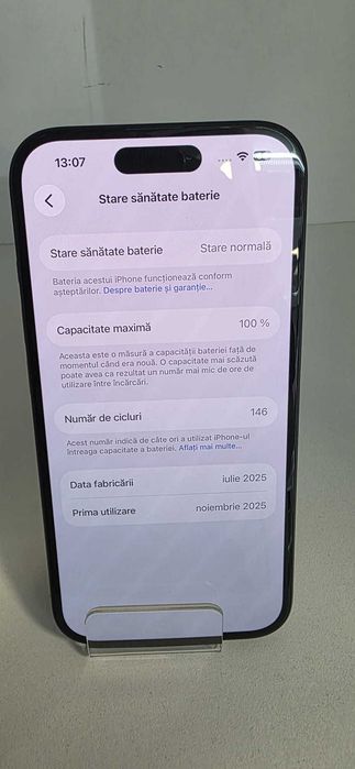 Apple Iphone  16  100% Bateria  (Ag8 Tudor/B74942) – Garantie 2 Ani!