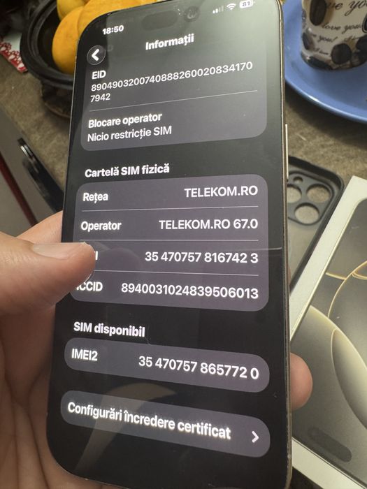 Vand/schimb iPhone 16 Pro 256Gb…full box