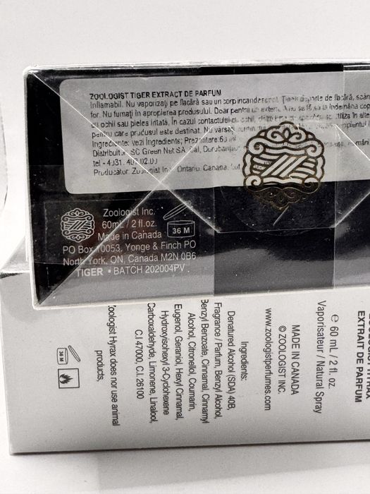 Zoologist Tiger 60ml Extrait de Parfum