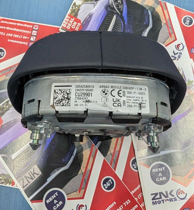BMW seria 5 seria 7 - G70 G60  - airbag volan sofer M cusut in piele