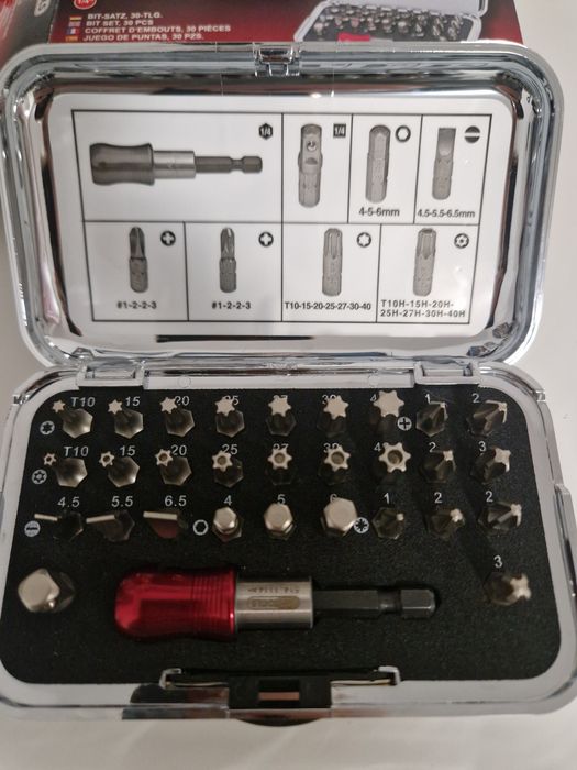 KS-Tools 911.2070 Комплект битове 1/4" CHROMEplus, 30 части