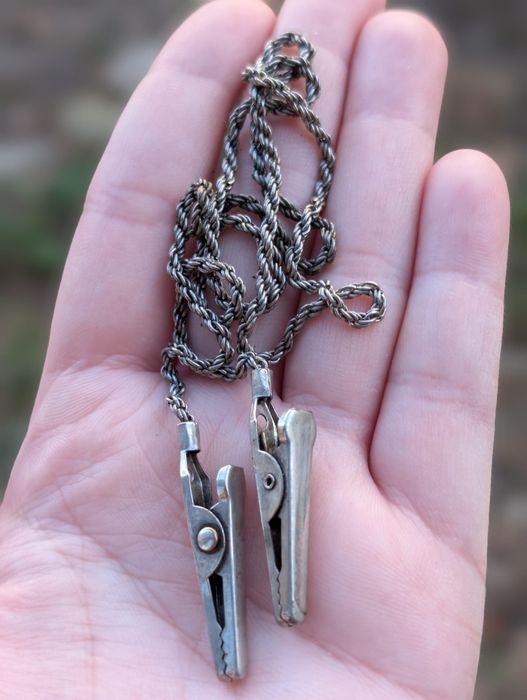 Vechi lant ochelari placat cu argint