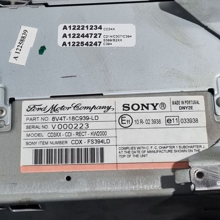 Cd player Ford Kuga 2008 - 2012 (1401) 8V4T18C939LD