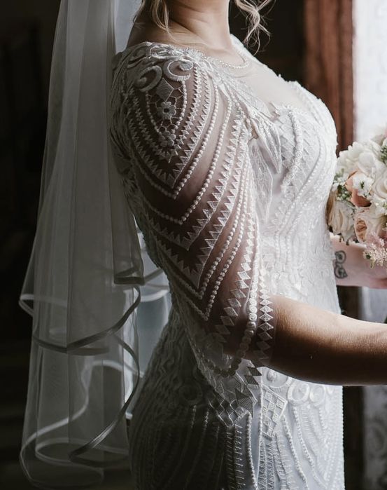 Rochie de mireasă + voal scurt