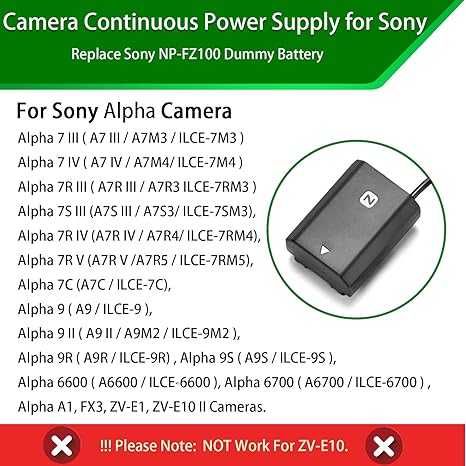 Baterie  Dummy NP-FZ100 pentru camere Sony