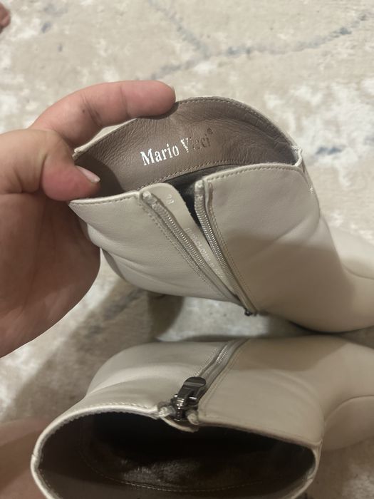 Кожаные ботильоны