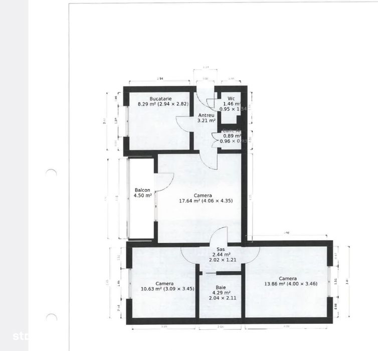 Apartament 3 camere,Malul Muresului