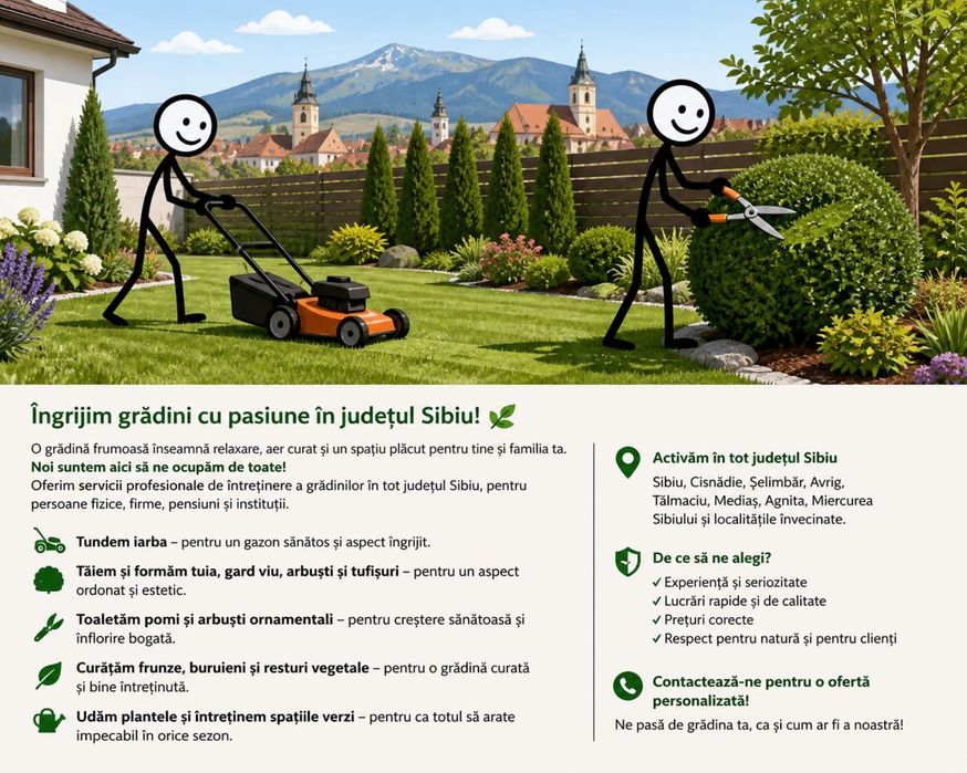 Servici curățare grădină