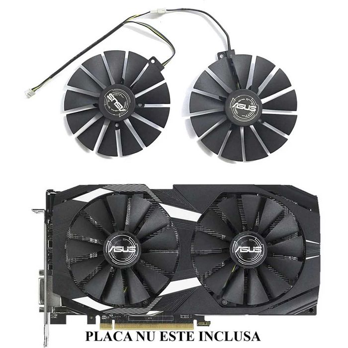 Set 2 Ventilatoare 95mm T129215SM ASUS RX580 570 470 GTX 1070Ti 1050Ti
