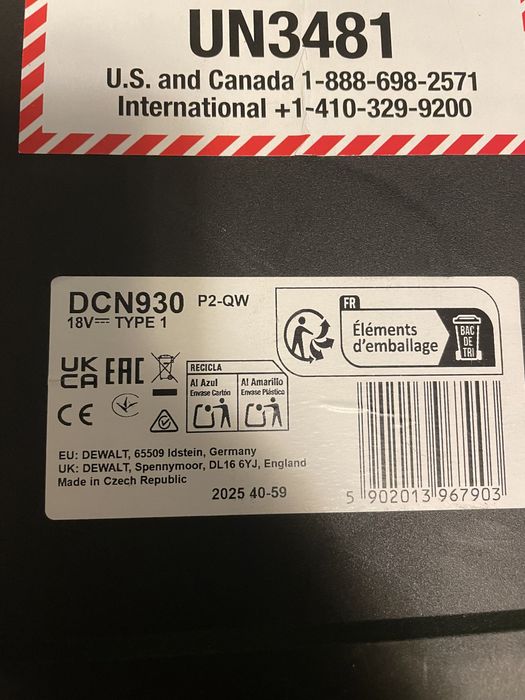 Dewalt DCN930P2-QW XR. Pistol Profesional de Batut Cuie in Lemn 90mm. Original Nou.
