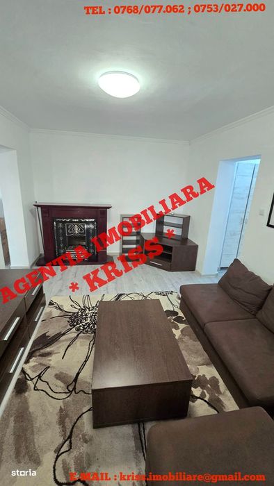 Apartament 3 Camere SEMICENTRAL Conf. 1 Etaj 1 Mobilat Utilat Complet