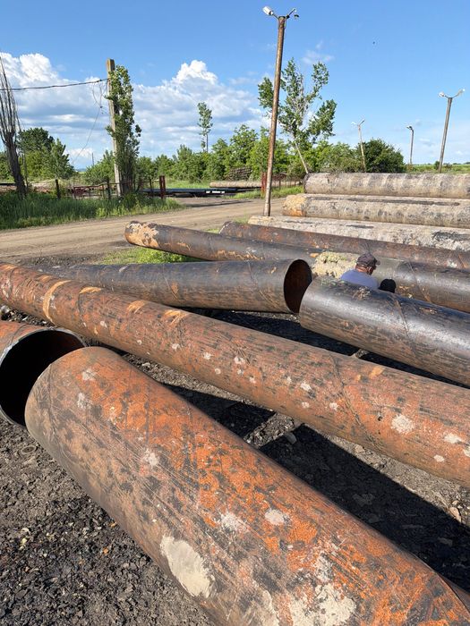 Vand teava metalica recuperata in stare buna de subtraversari si foraje