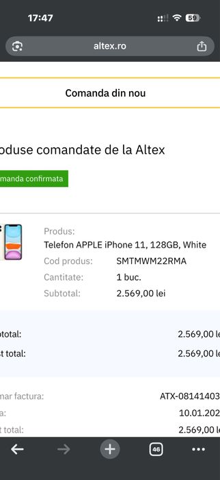iphone 11 128G alb