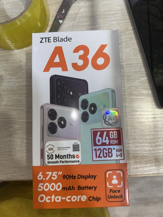 Продам новый телефон ZTE Blade A36