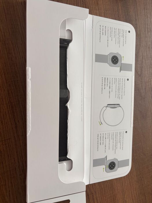 Curea originală Apple Watch 46mm, Milanese Loop, Slate - S/M