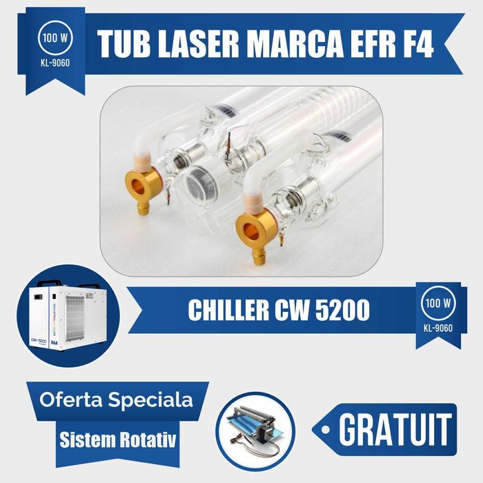 Gravator Laser KL-9060- 100W - 900x600mm RUIDA - Ghidaj Axe LINIAR