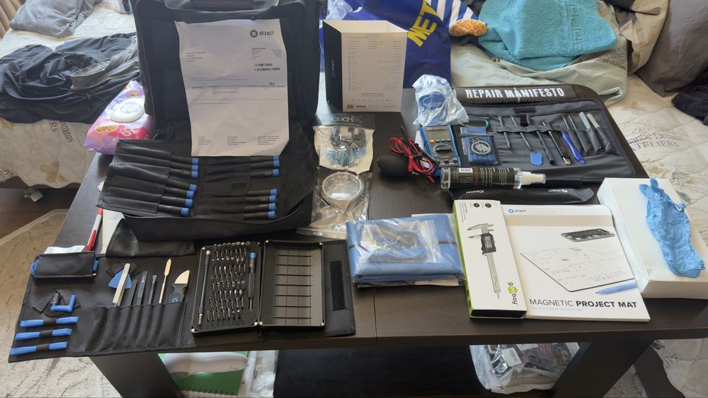 Нови Професионални инструменти Ifixit pro toolkit чанта пълен комплект набори за поправка на всякакъкви  електроники подарък 100 антистатични ръкавици