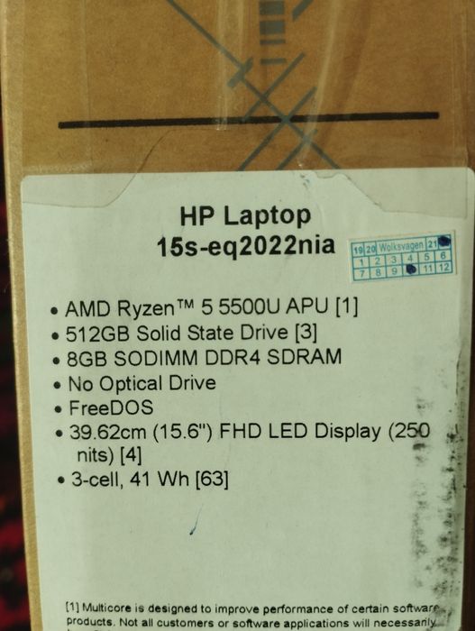 HP rayzn 5 8/512
