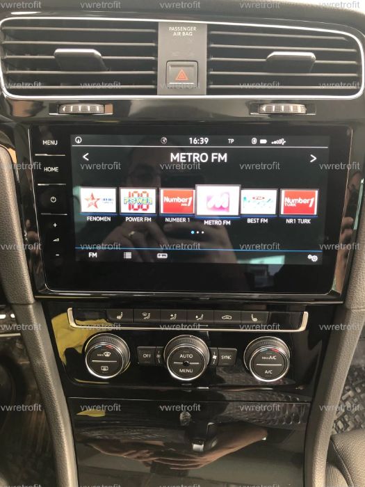 Rama Adaptoare Display 8 9.2 9 inch Passat B8 Golf 7 Piano Black Grey